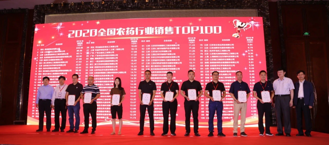 2020����ũҩ��ҵ����TOP100ʢ����� ���������������޹�˾�ɷ��ٴ��Ѽ�λ�а񵥵�ʮ����